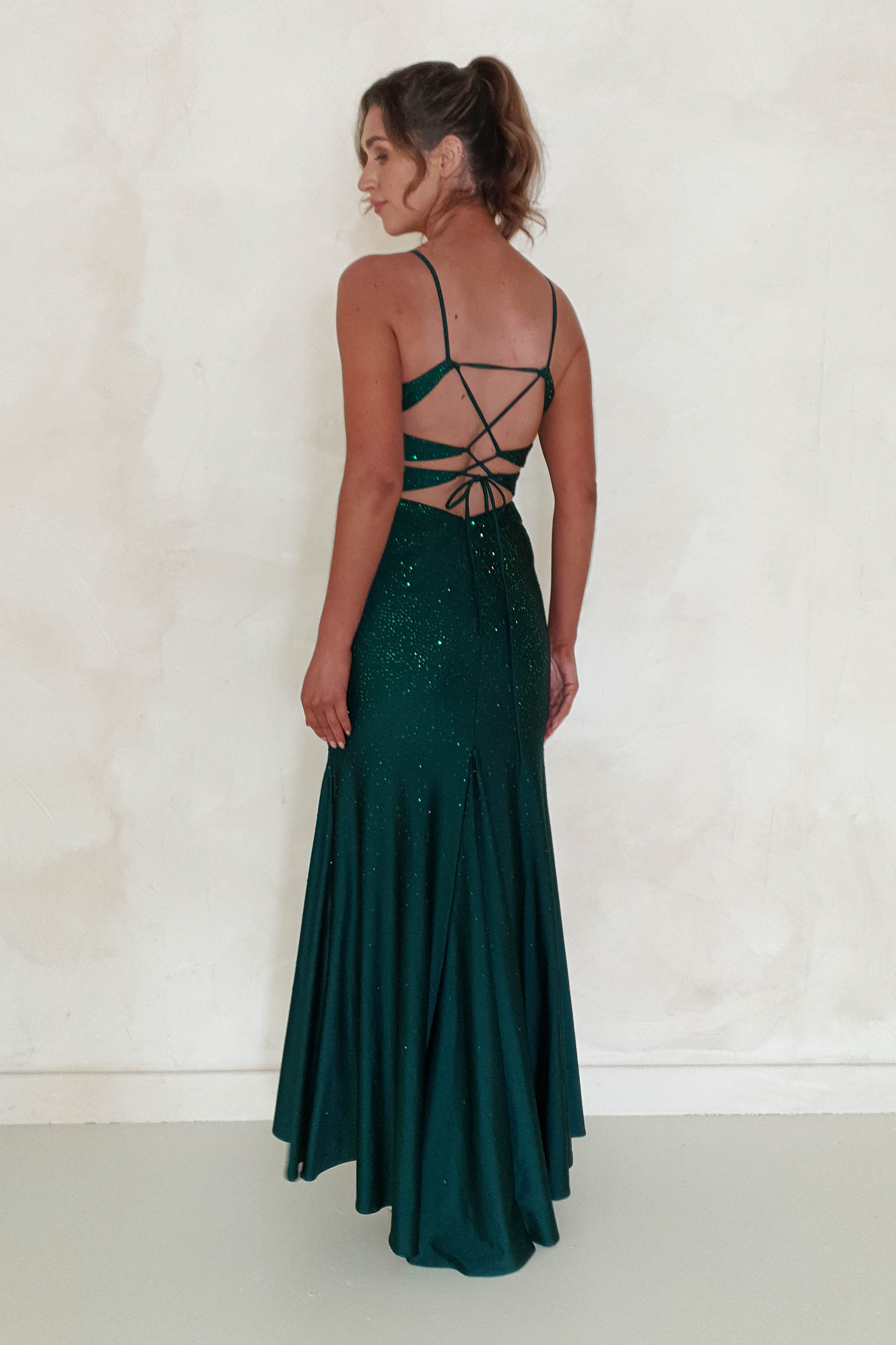 Jennifer Diamante Bodycon Gown | Dark Green - Oh Hello Clothing