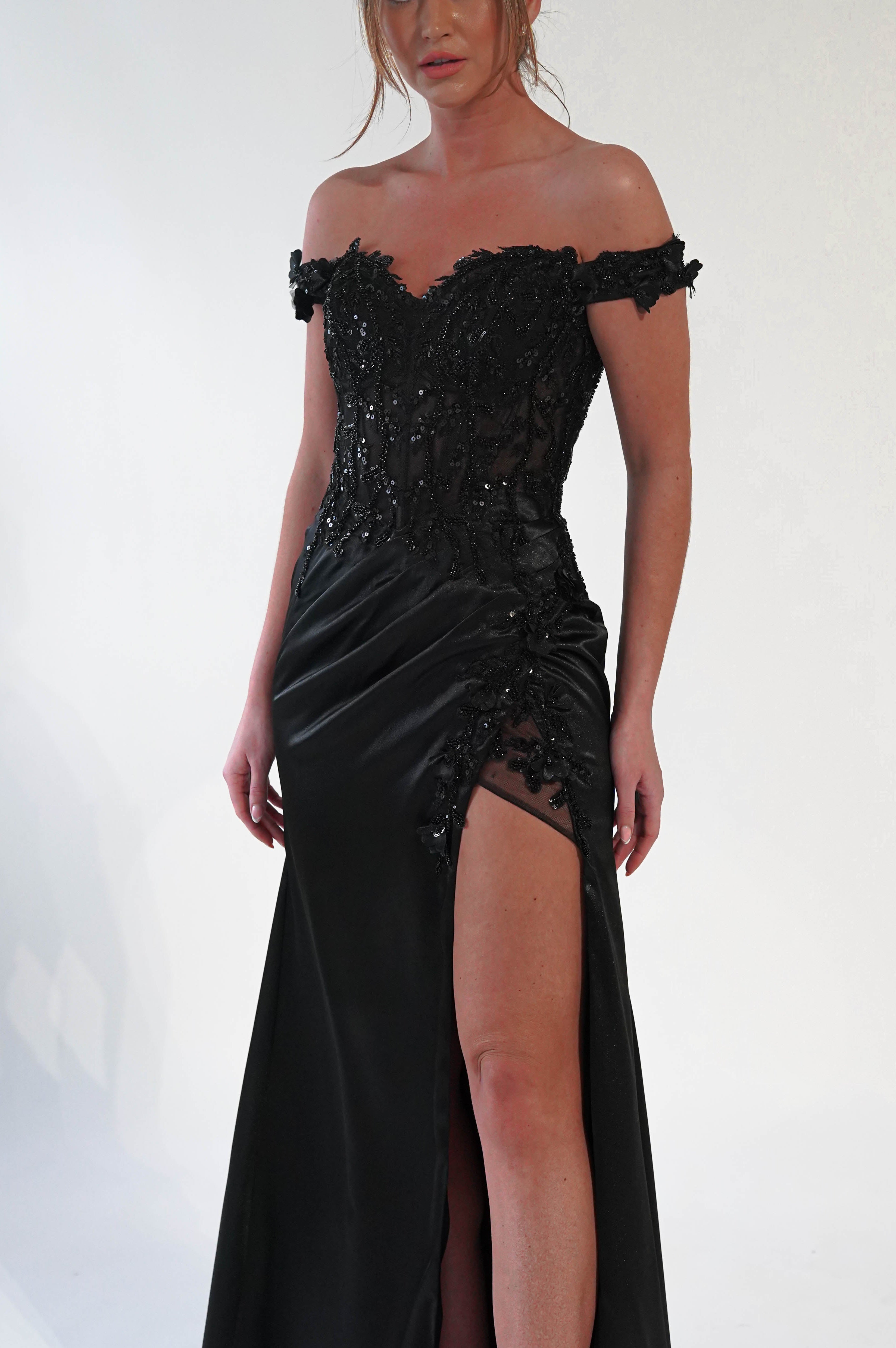 Khacy Embellished Gown | Black | Oh Hello Clothing | XS (6)