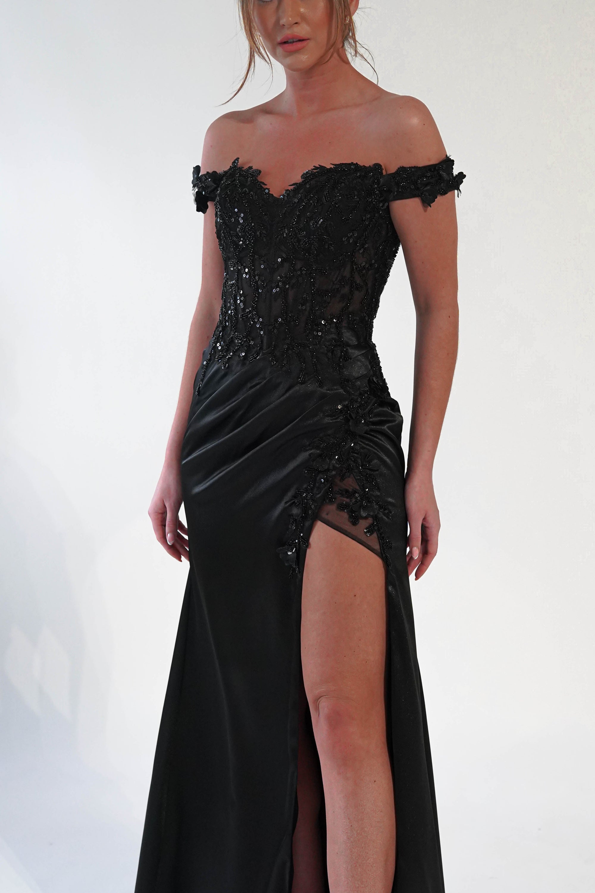 Khacy Embellished Gown | Black | Oh Hello Clothing | XS (6)