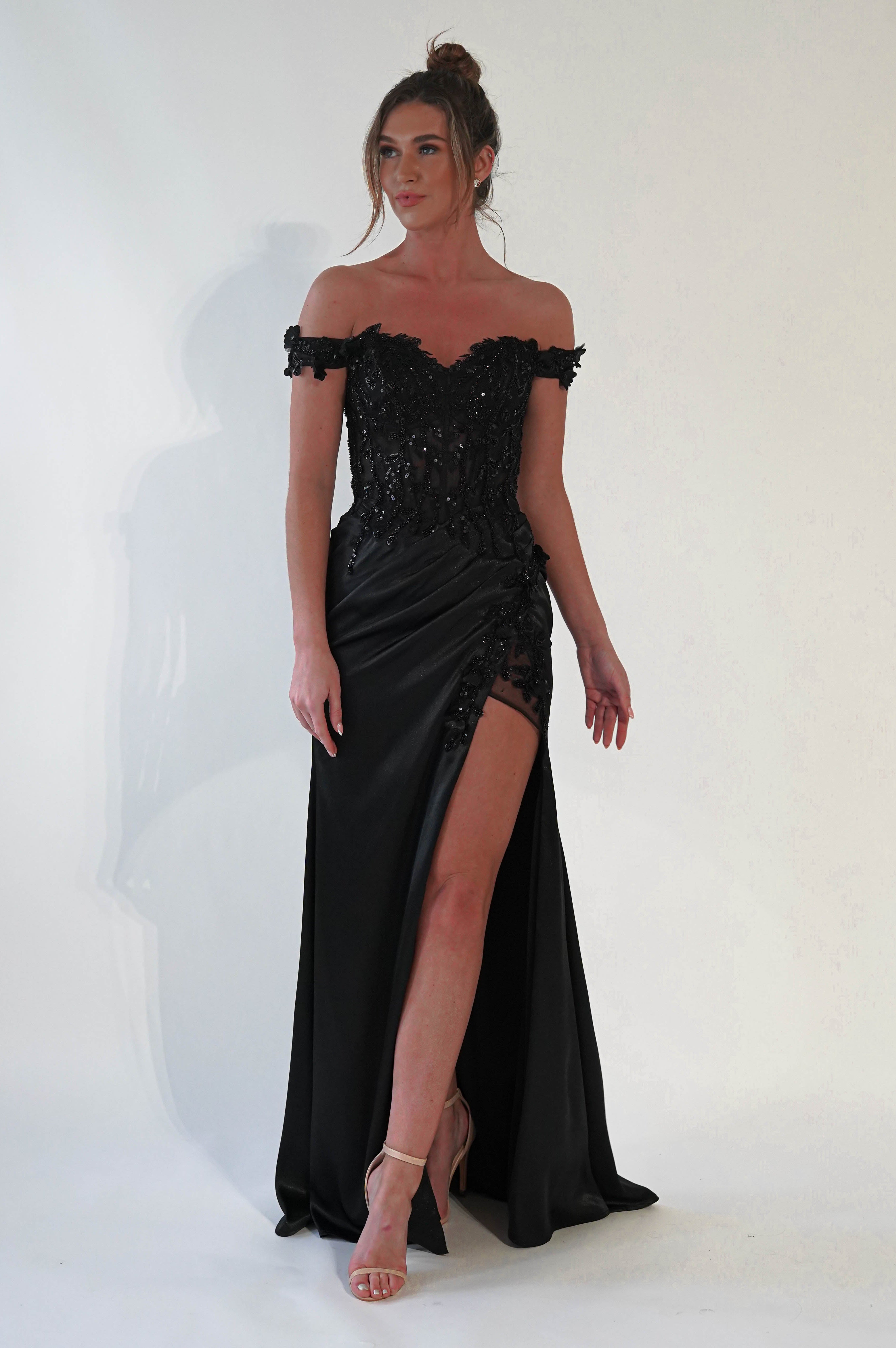 Khacy Embellished Gown | Black | Oh Hello Clothing | XS (6)