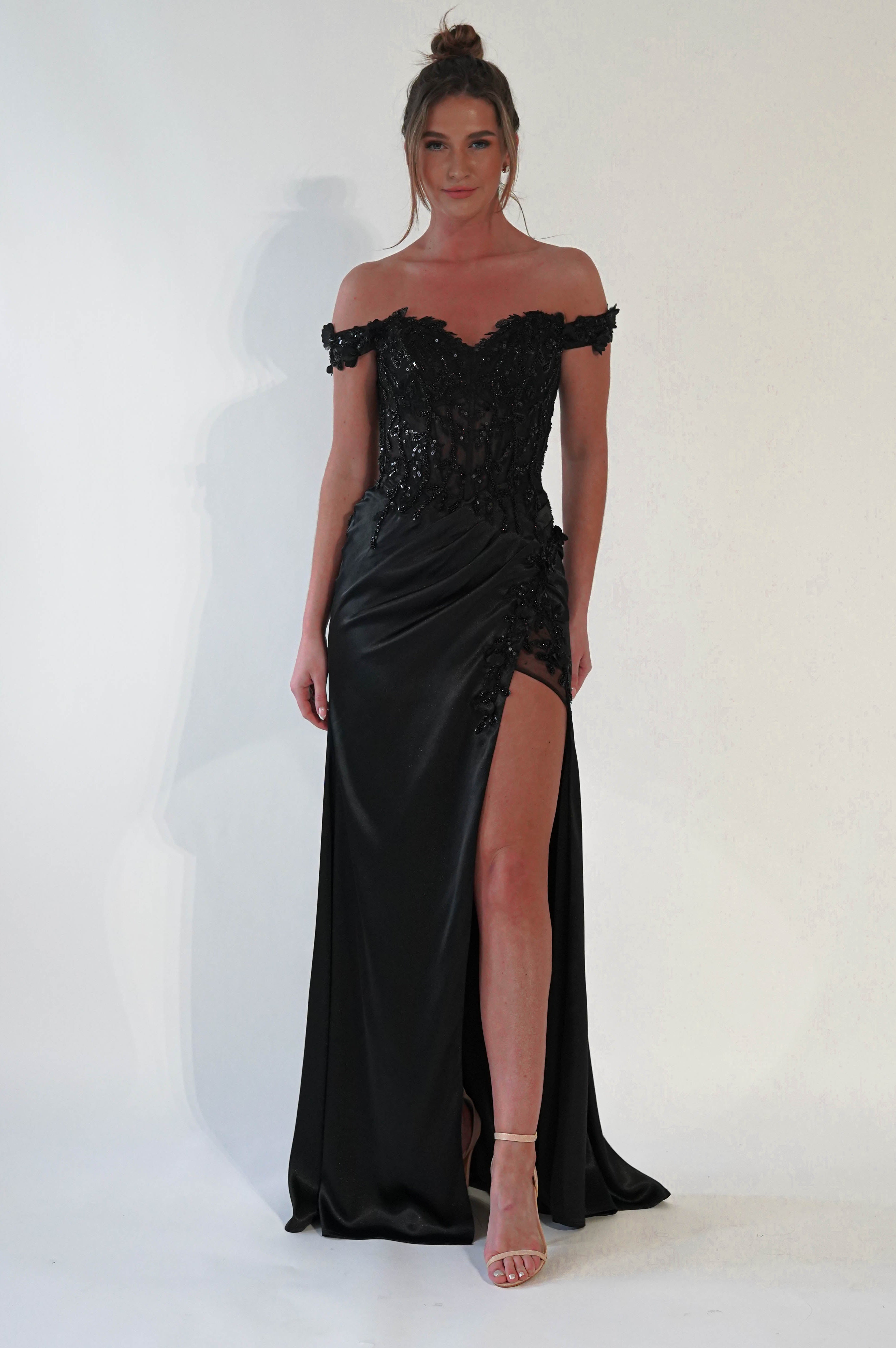 Khacy Embellished Gown | Black | Oh Hello Clothing | XS (6)