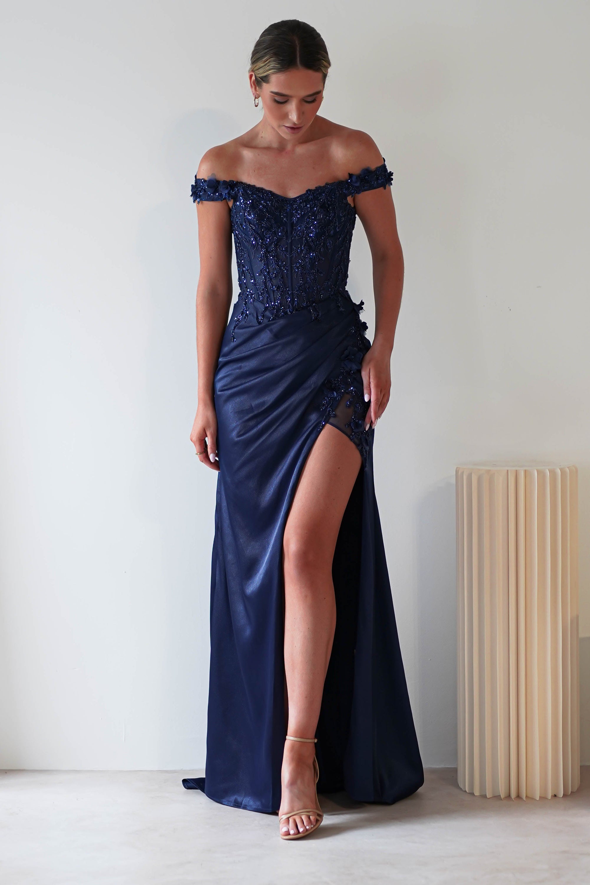 Khacy Embellished Gown | Navy | Oh Hello Clothing | XS (6)