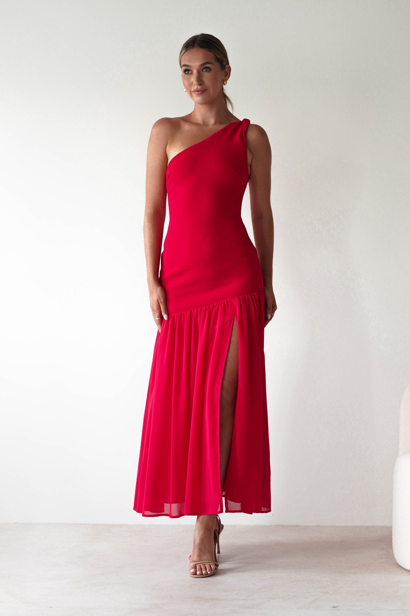 Larson Bodycon Maxi Dress | Red | Oh Hello Clothing | XS (6)