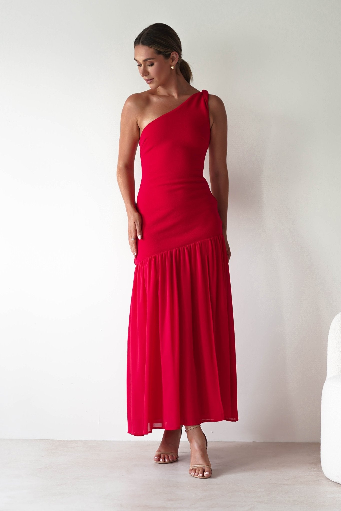 Larson Bodycon Maxi Dress | Red | Oh Hello Clothing | XS (6)