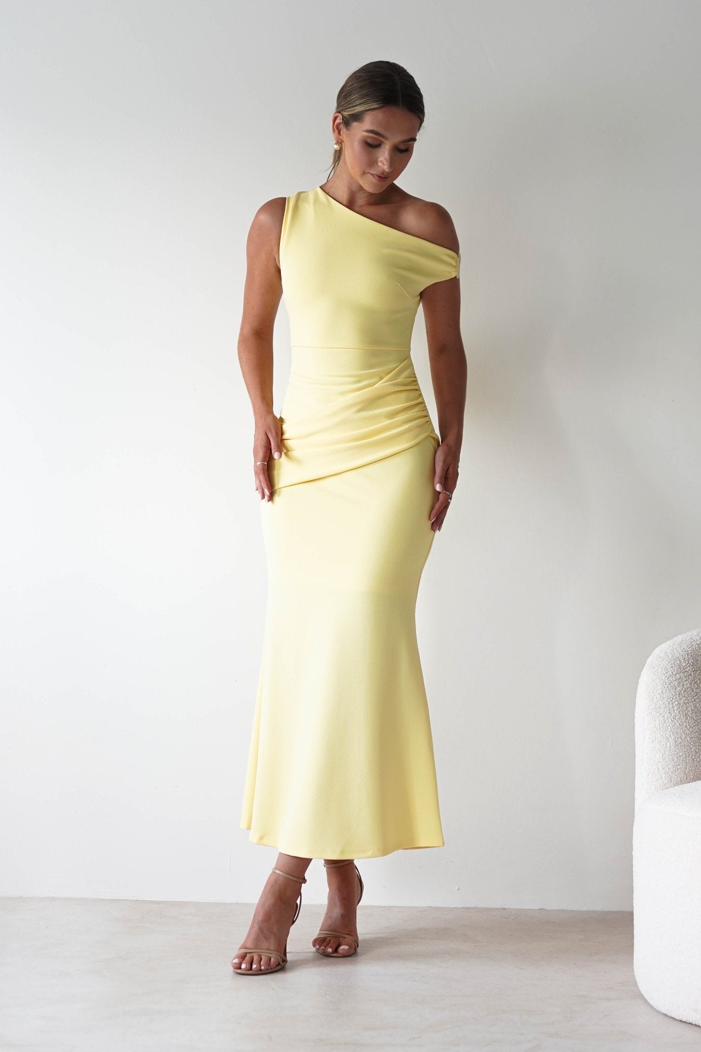 Libra Bodycon Maxi Dress | Yellow | Oh Hello Clothing | XS (6)