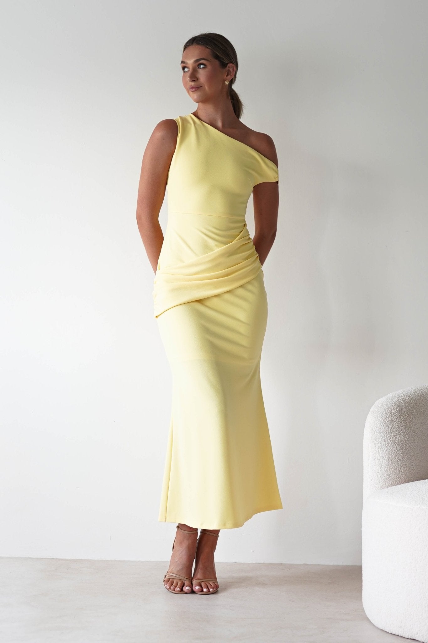 Libra Bodycon Maxi Dress | Yellow | Oh Hello Clothing | XS (6)