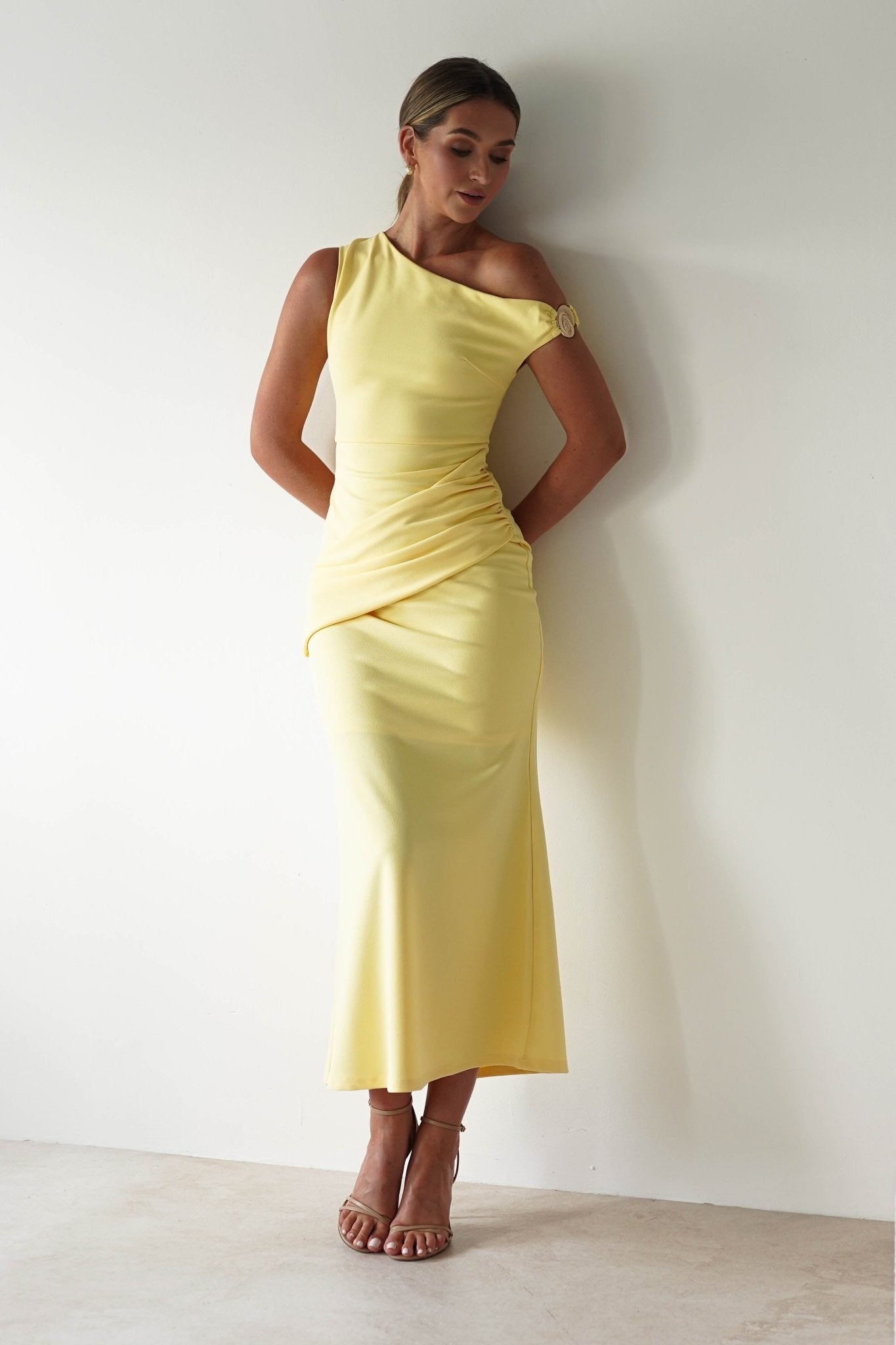 Libra Bodycon Maxi Dress | Yellow | Oh Hello Clothing | XS (6)