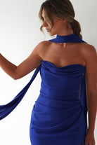 Lisa Multiway Chiffon Gown | Cobalt Blue | Oh Hello Clothing | XS (6)