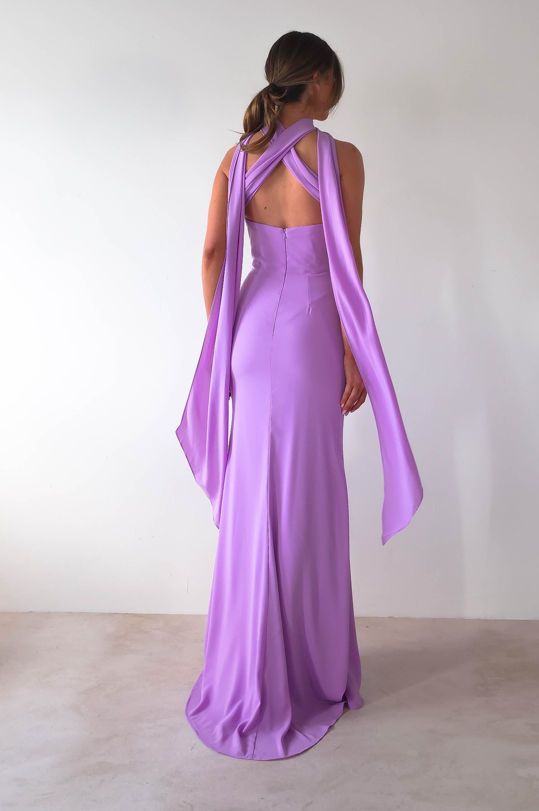 Lisa Multiway Chiffon Gown | Lilac | Oh Hello Clothing | XS (6)