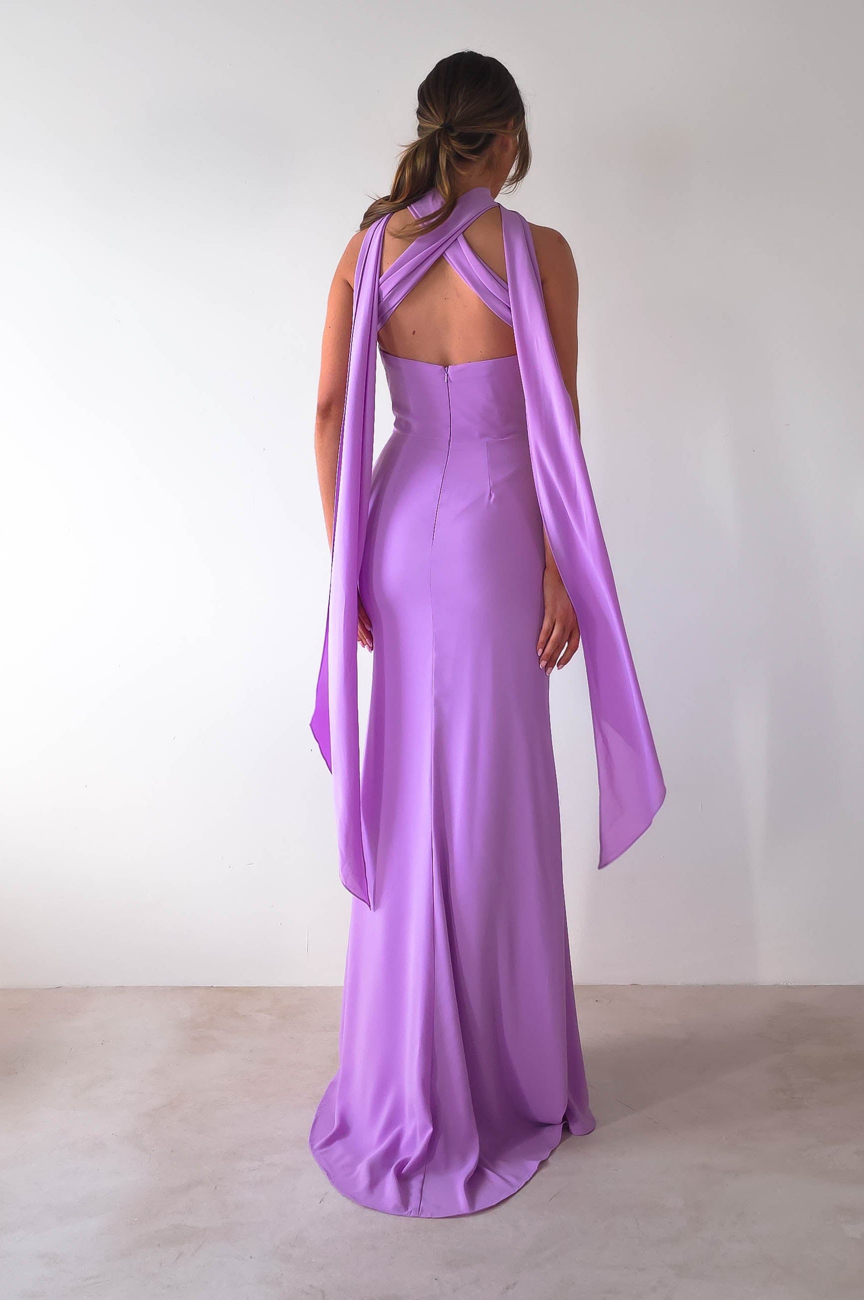Lisa Multiway Chiffon Gown | Lilac | Oh Hello Clothing | XS (6)