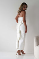 Louisiana Pearl Bow Strapless Dress | White | Oh Hello Clothing | XS (6)