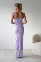 Manuella Mesh Bodycon Midaxi Dress | Lilac | Oh Hello Clothing | XS (6)