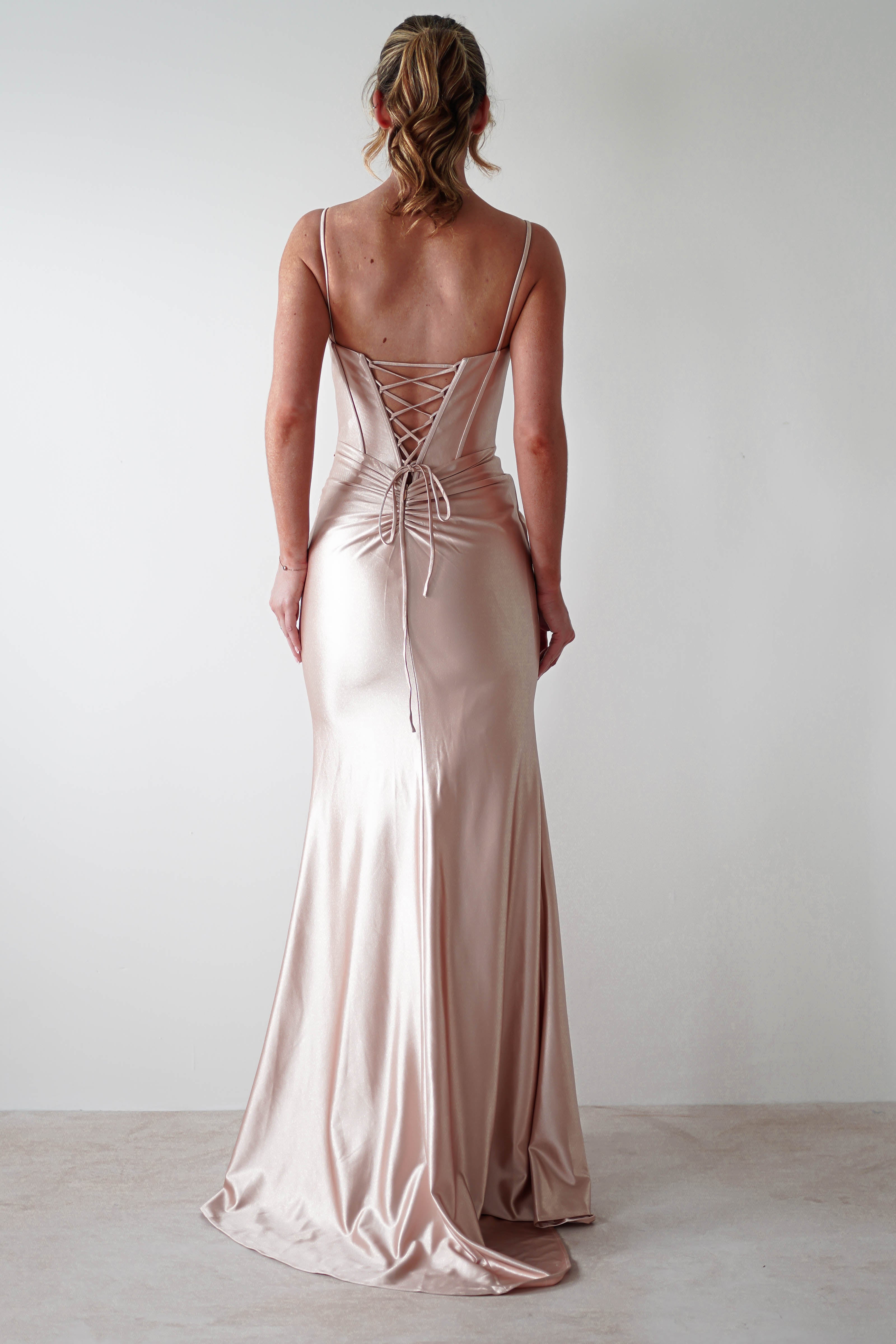 Meaghan Bodycon Gown | Champagne - Oh Hello Clothing