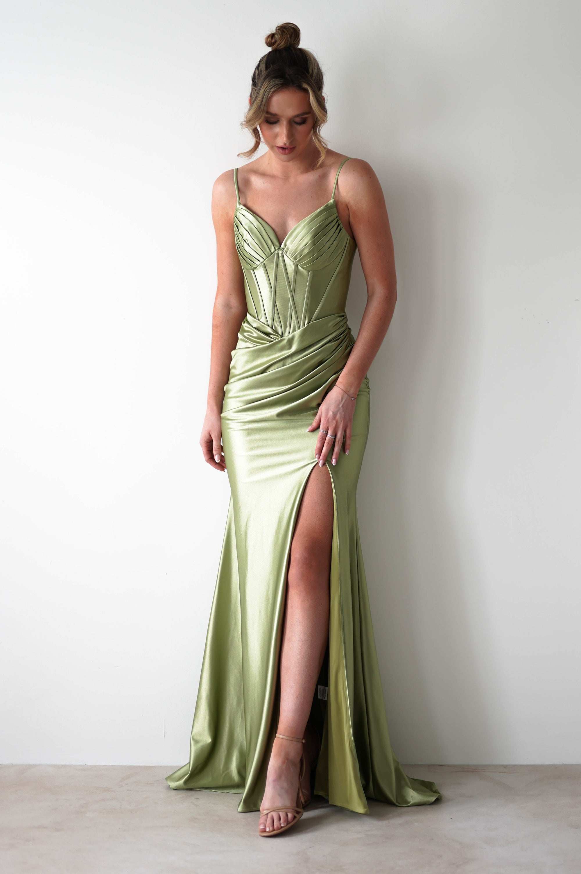 Meaghan Bodycon Gown | Lime Green | Oh Hello Clothing | S (8)