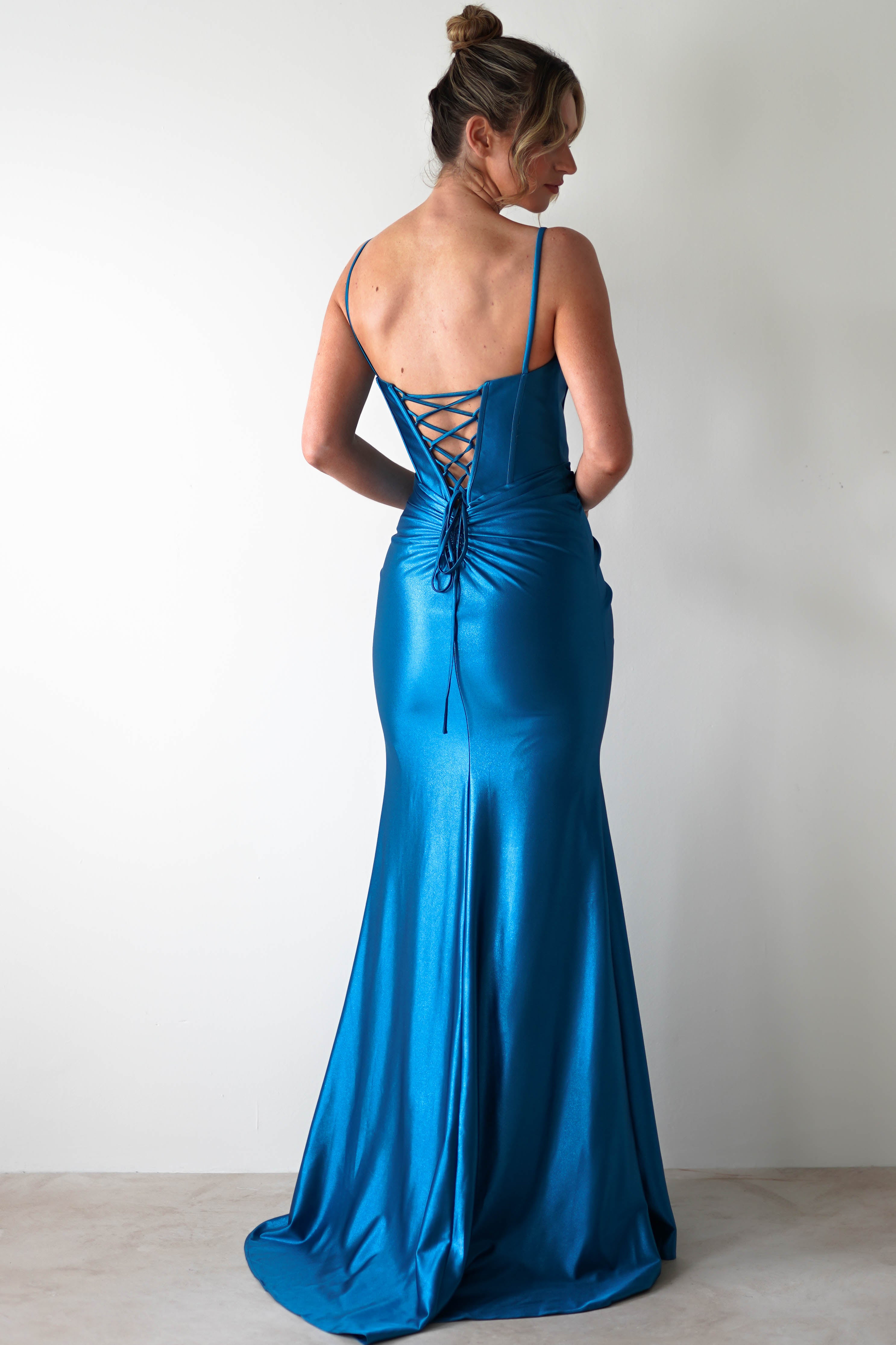 Meaghan Bodycon Gown | Turquoise - Oh Hello Clothing
