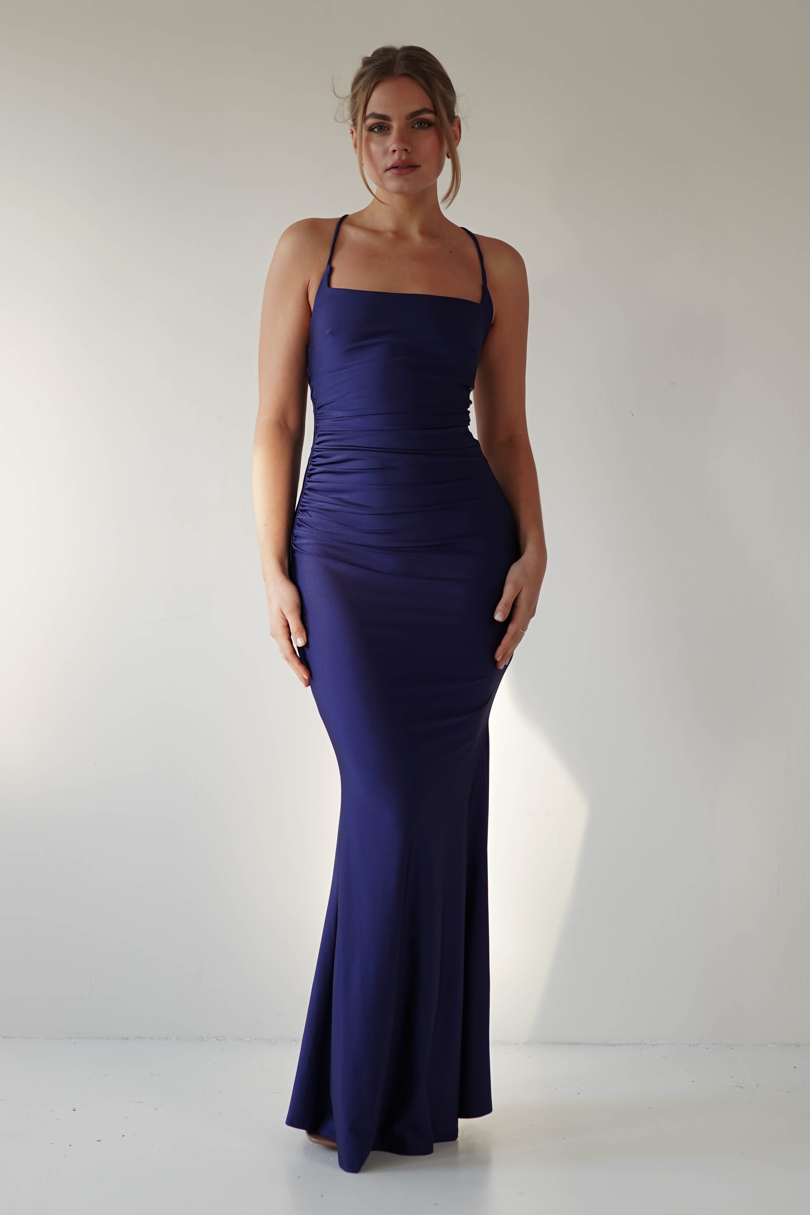 Monette Bodycon Maxi Gown | Navy - Oh Hello Clothing