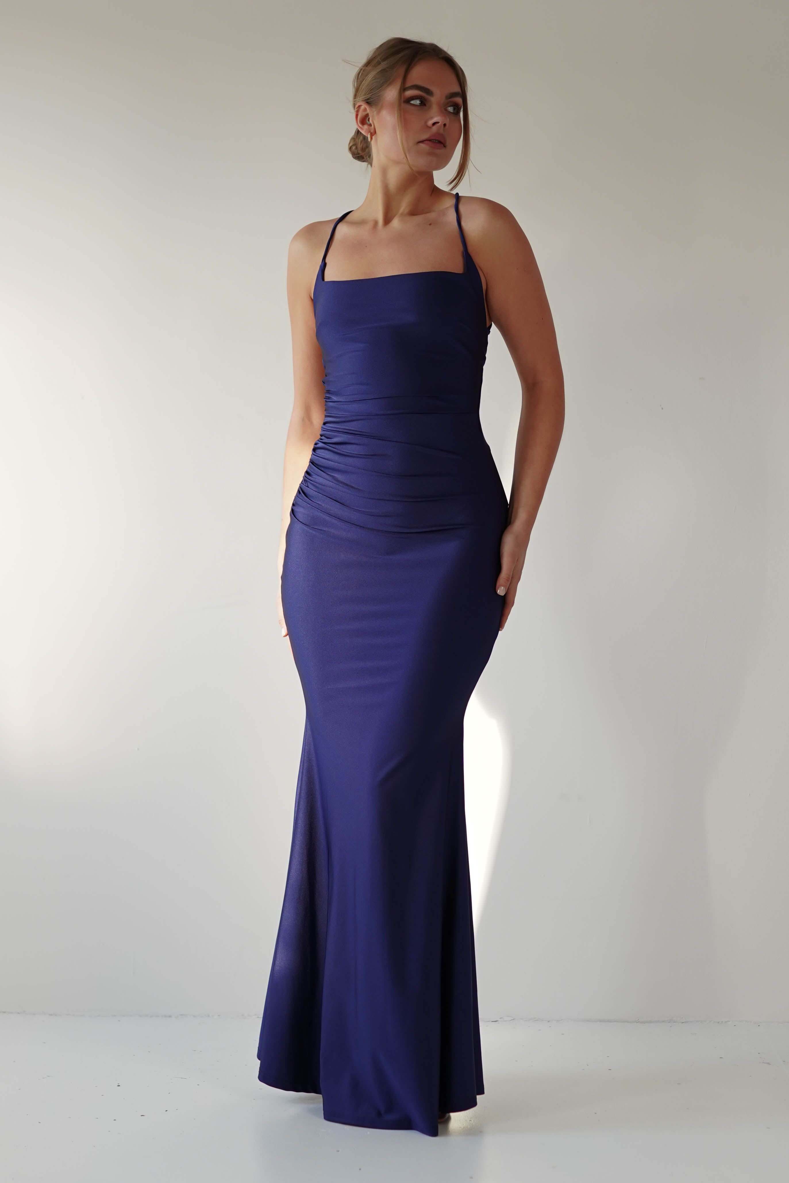 Monette Bodycon Maxi Gown | Navy - Oh Hello Clothing