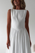 Monroe Skater Midaxi Dress | White | Oh Hello Clothing | XS (6)
