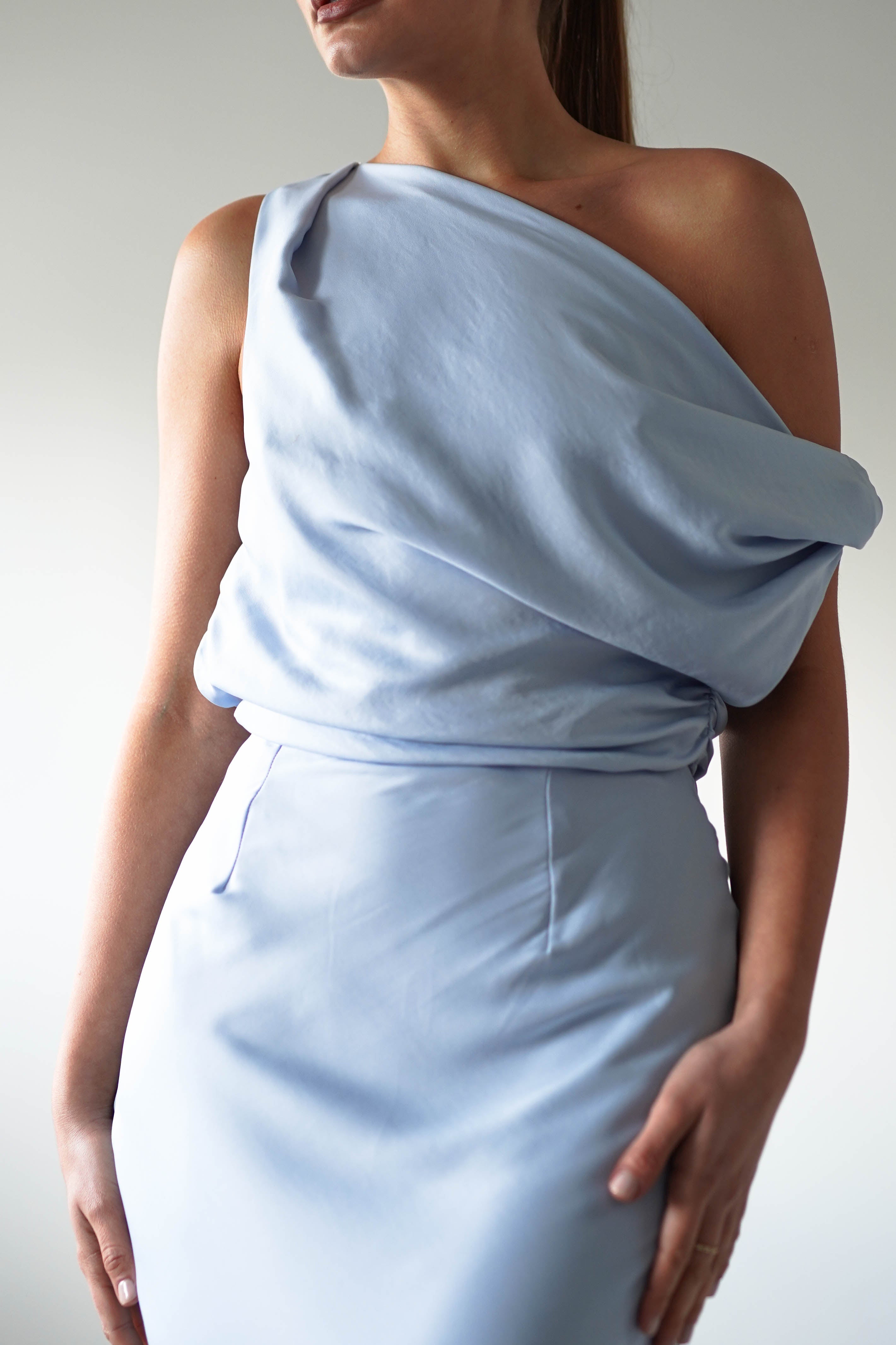 Odelle Soft Off The Shoulder Maxi | Blue - Oh Hello Clothing