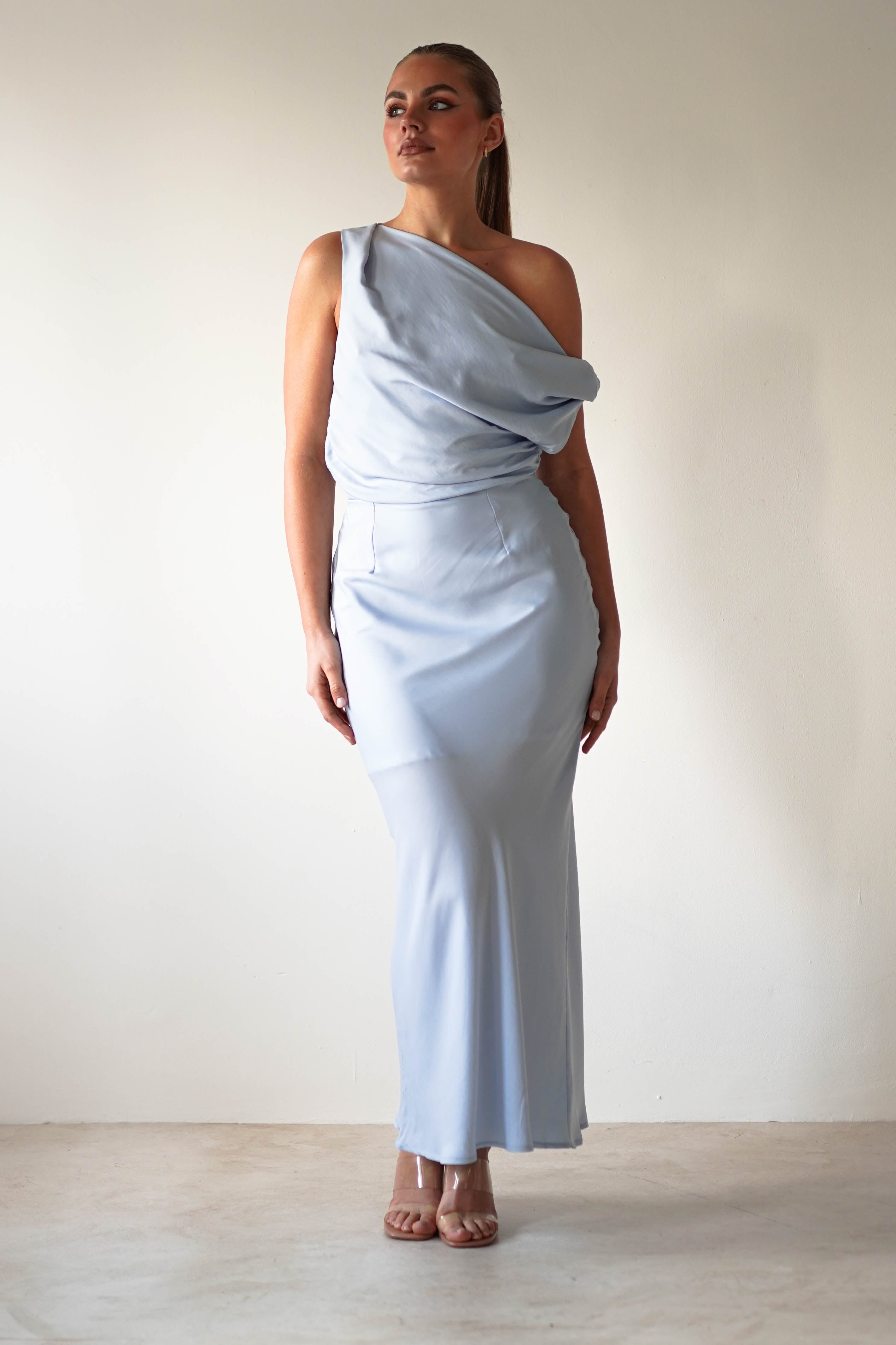 Odelle Soft Off The Shoulder Maxi | Blue - Oh Hello Clothing