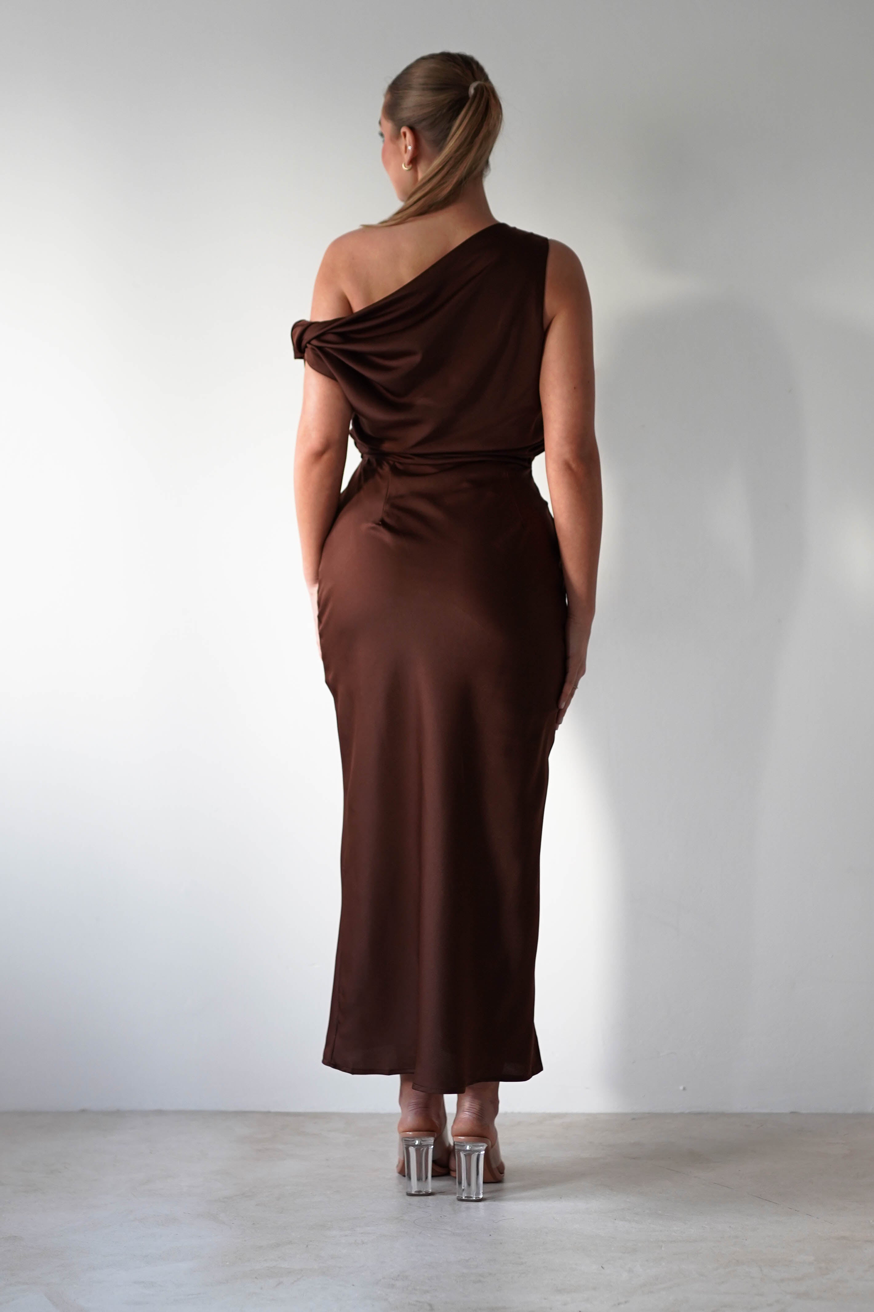 Odelle Soft Off The Shoulder Maxi | Brown - Oh Hello Clothing
