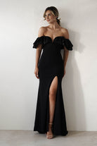 Olympia Off The Shoulder Gown | Black | Oh Hello Clothing | S (8)