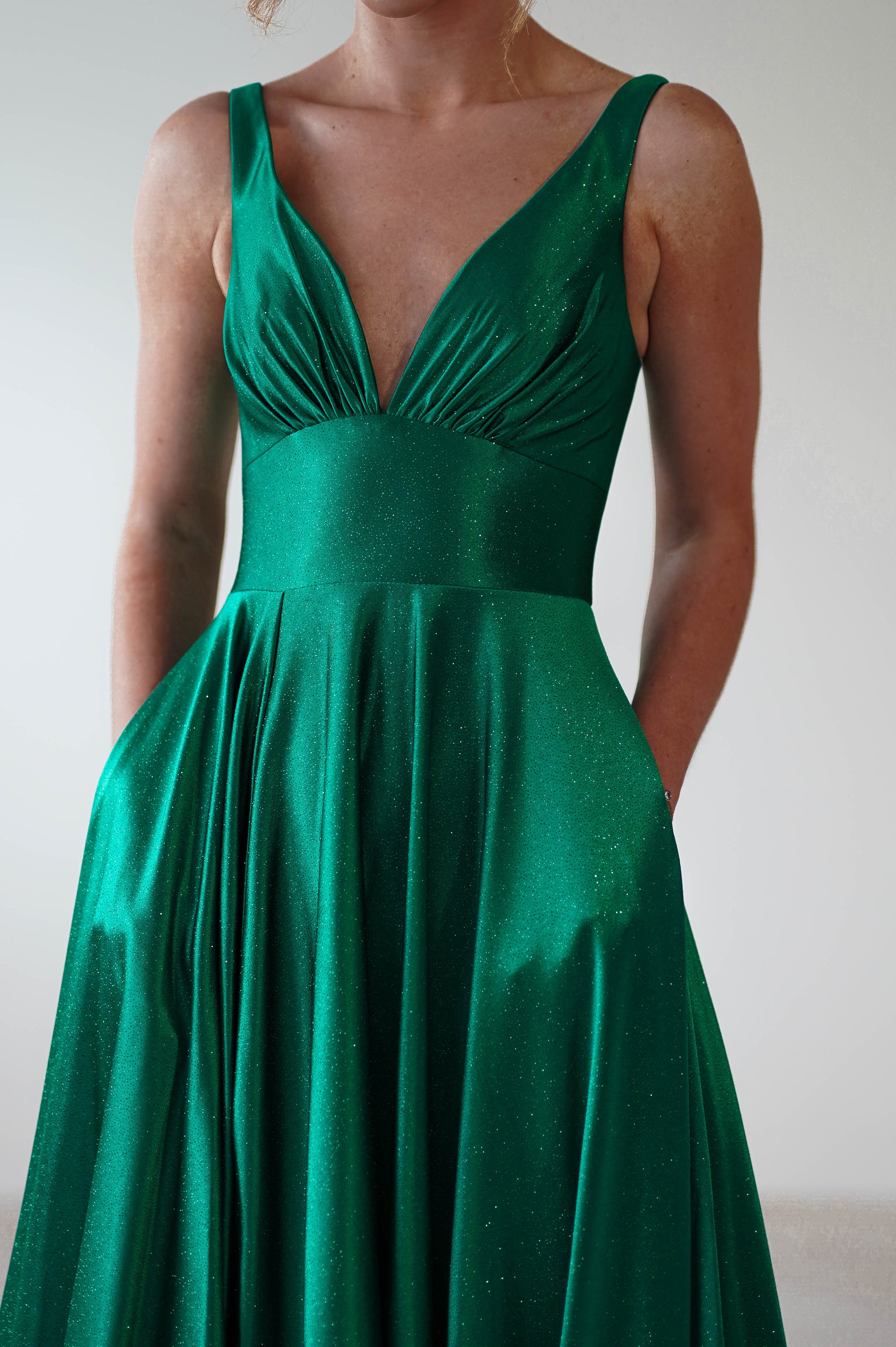 Penelope Glitter Princess Gown | Green | Oh Hello Clothing | S (8)
