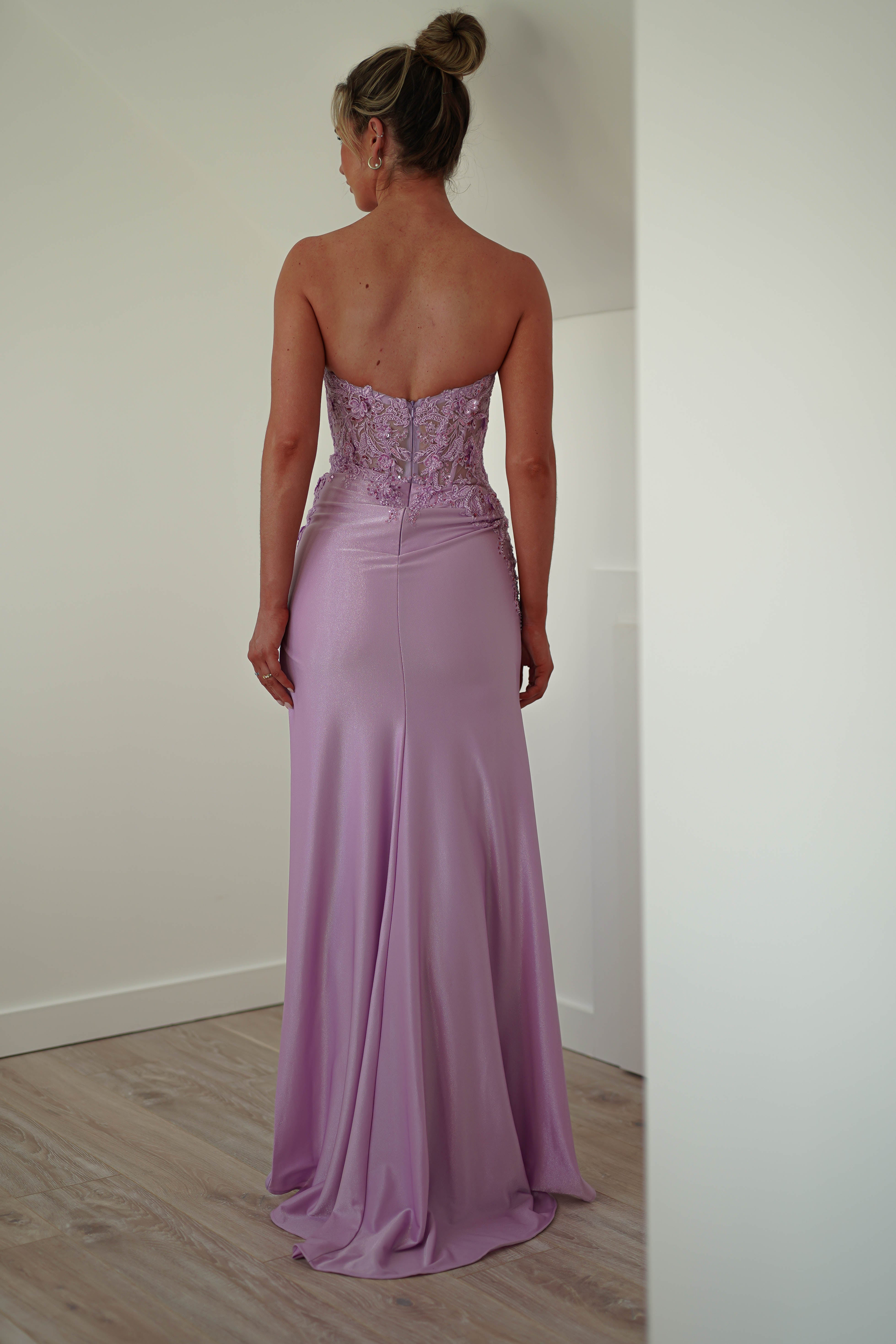 Perla Embellished Gown | Lilac | Oh Hello Clothing | XS (6)