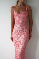 Taylor Embroidered Sequin Gown | Coral | Oh Hello Clothing | S (8)