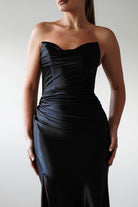 Venice Strapless Bodycon Gown | Black - Oh Hello Clothing