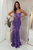 Katri Sequin Strapless Gown | Lavendar | Oh Hello Clothing | XS (6)