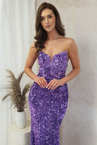 Katri Sequin Strapless Gown | Lavendar | Oh Hello Clothing | XS (6)