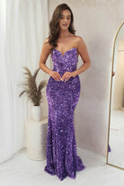 Katri Sequin Strapless Gown | Lavendar | Oh Hello Clothing | XS (6)