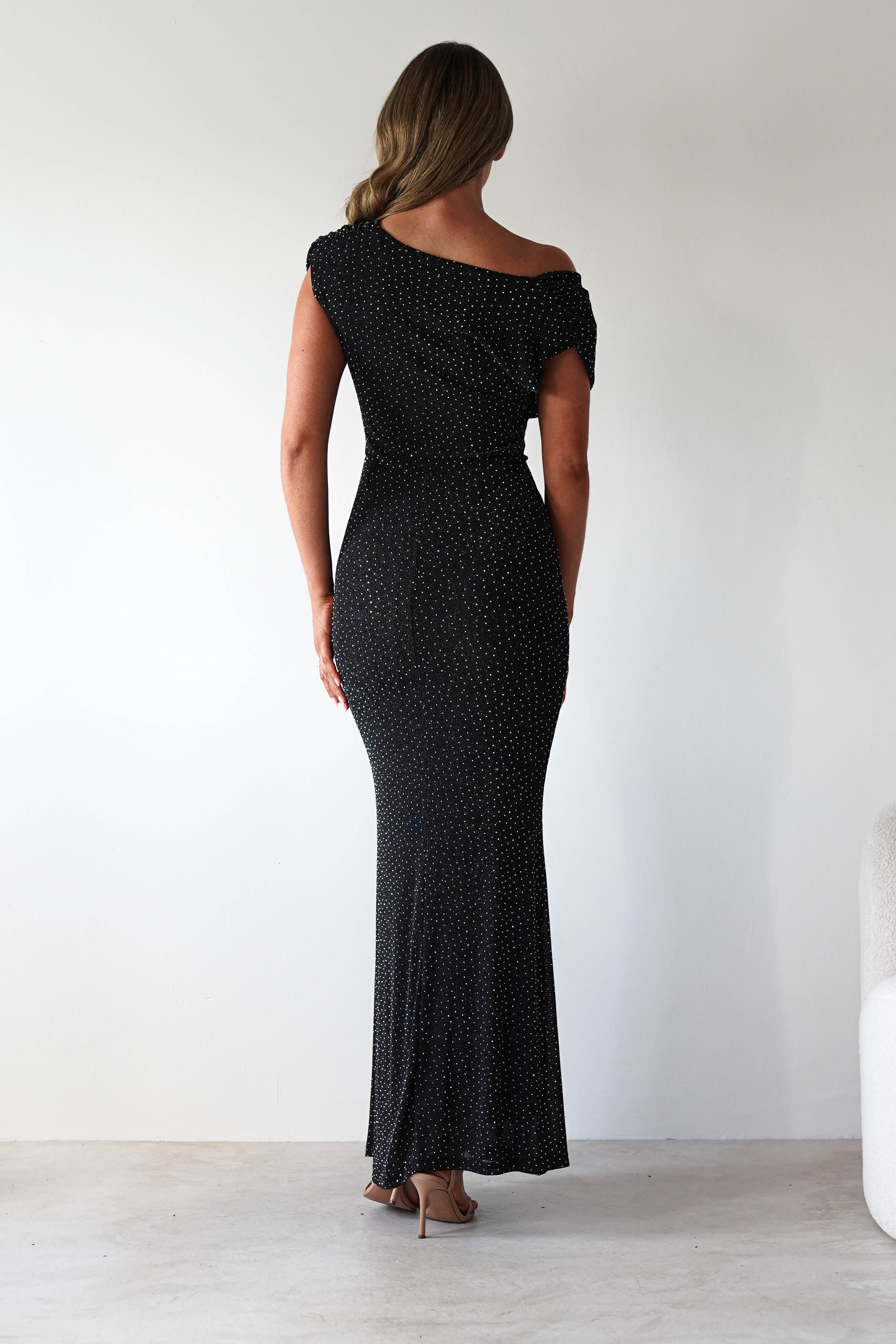 Vera & Lucy Dresses 1*DONE-15778-BLACK DRESS WITH DIAMONDS- VERY&LUCY