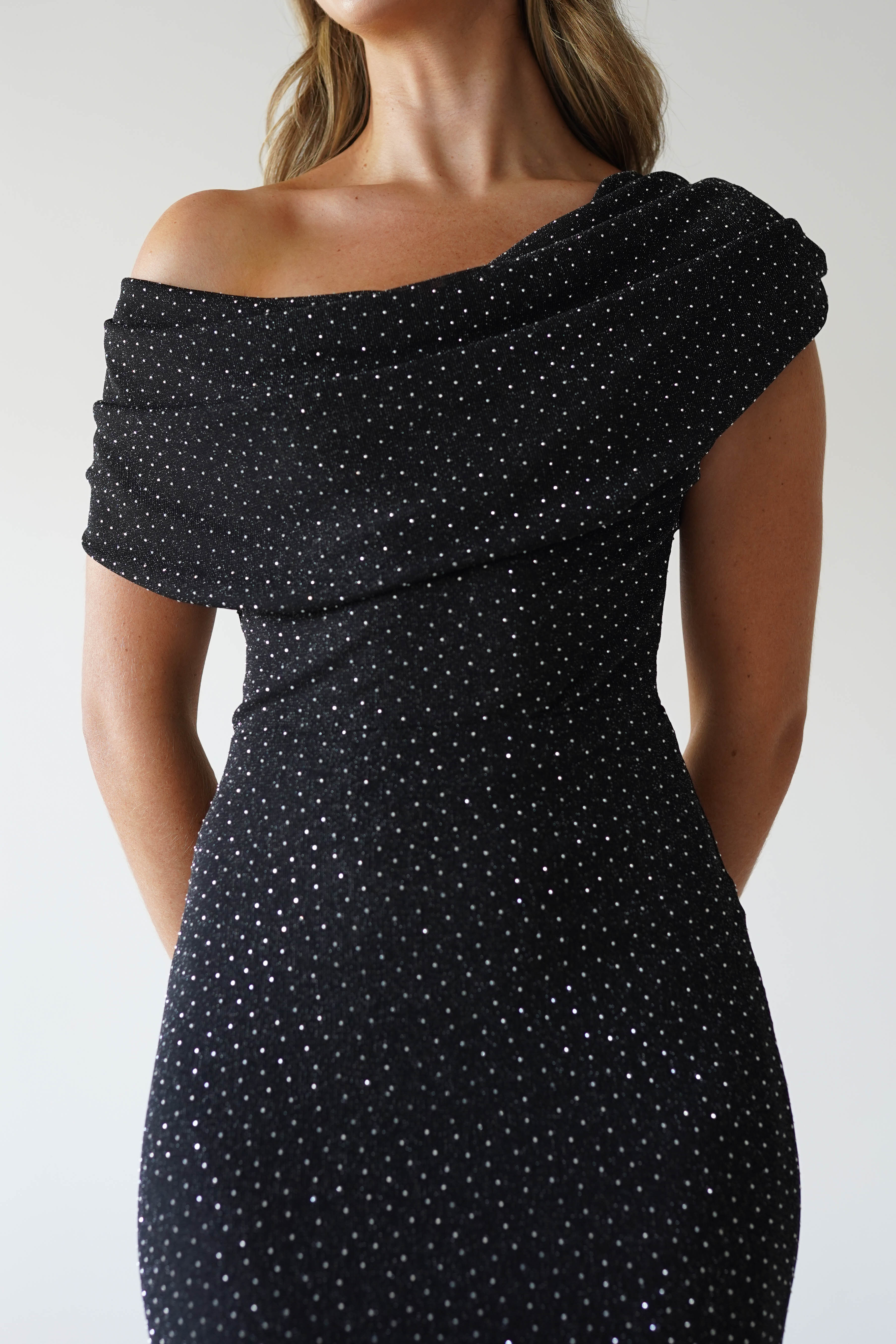 Vera & Lucy Dresses 1*DONE-15778-BLACK DRESS WITH DIAMONDS- VERY&LUCY
