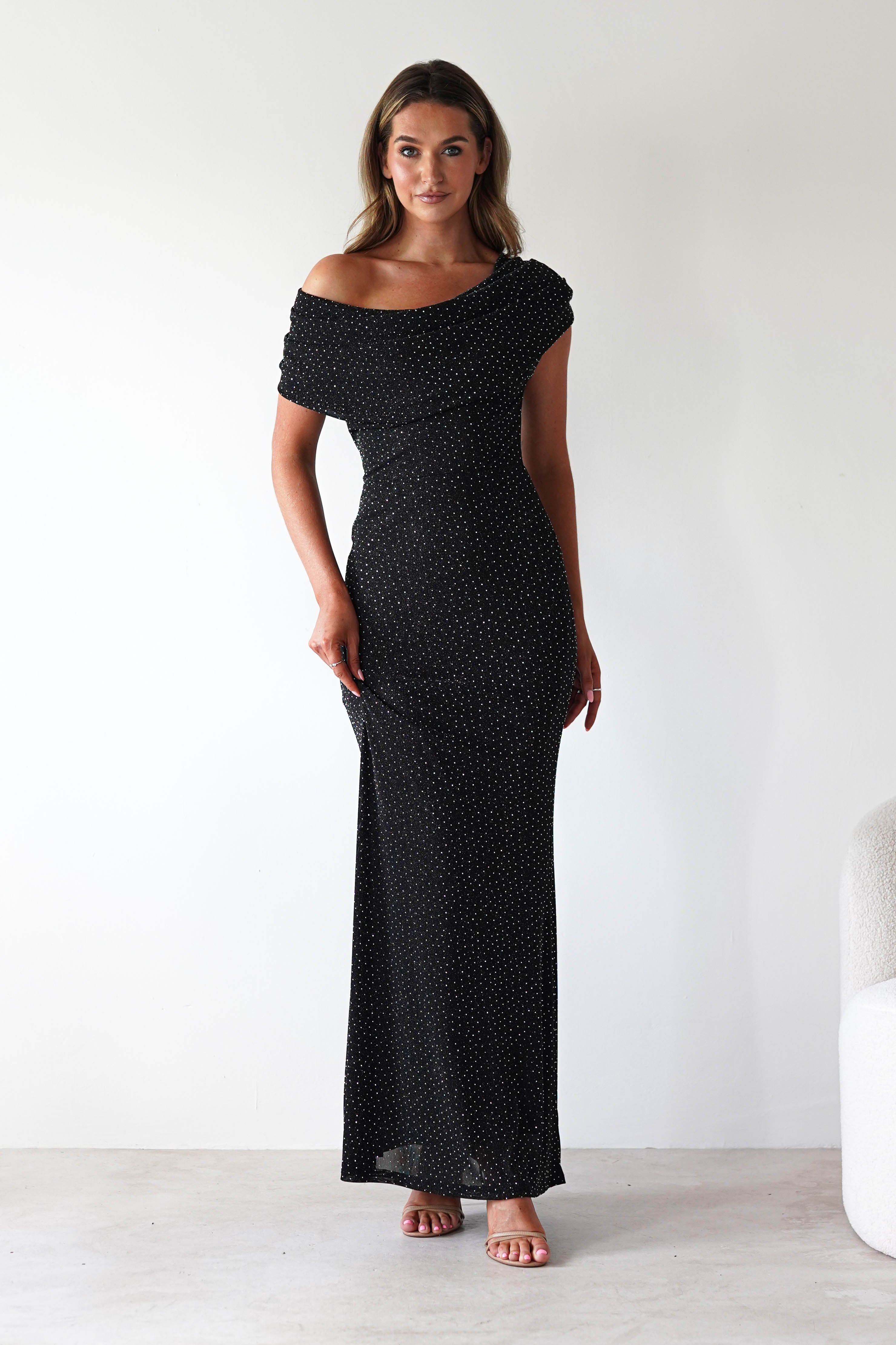 Vera & Lucy Dresses 1*DONE-15778-BLACK DRESS WITH DIAMONDS- VERY&LUCY