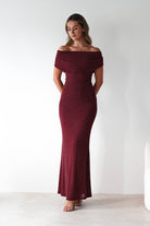 Vera & Lucy Dresses 1*DONE-15778-BORDEUX DRESS WITH DIAMONDS- VERY&LUCY