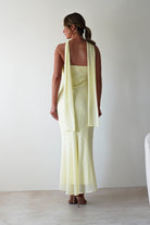 Carli Strapless Chiffon Maxi  | Yellow 