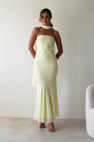 Carli Strapless Chiffon Maxi  | Yellow 