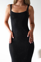 F&P Dresses 1*DONE -605577-BLACK BACKLESS DRESS WITH CRYSTALS