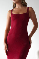 F&P Dresses 1*DONE -605577-RED BACKLESS DRESS WITH CRYSTALS