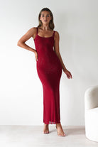 F&P Dresses 1*DONE -605577-RED BACKLESS DRESS WITH CRYSTALS