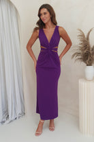 MADRID DRESSMAKING On Sale Perry Bodycon Maxi Dress | Purple