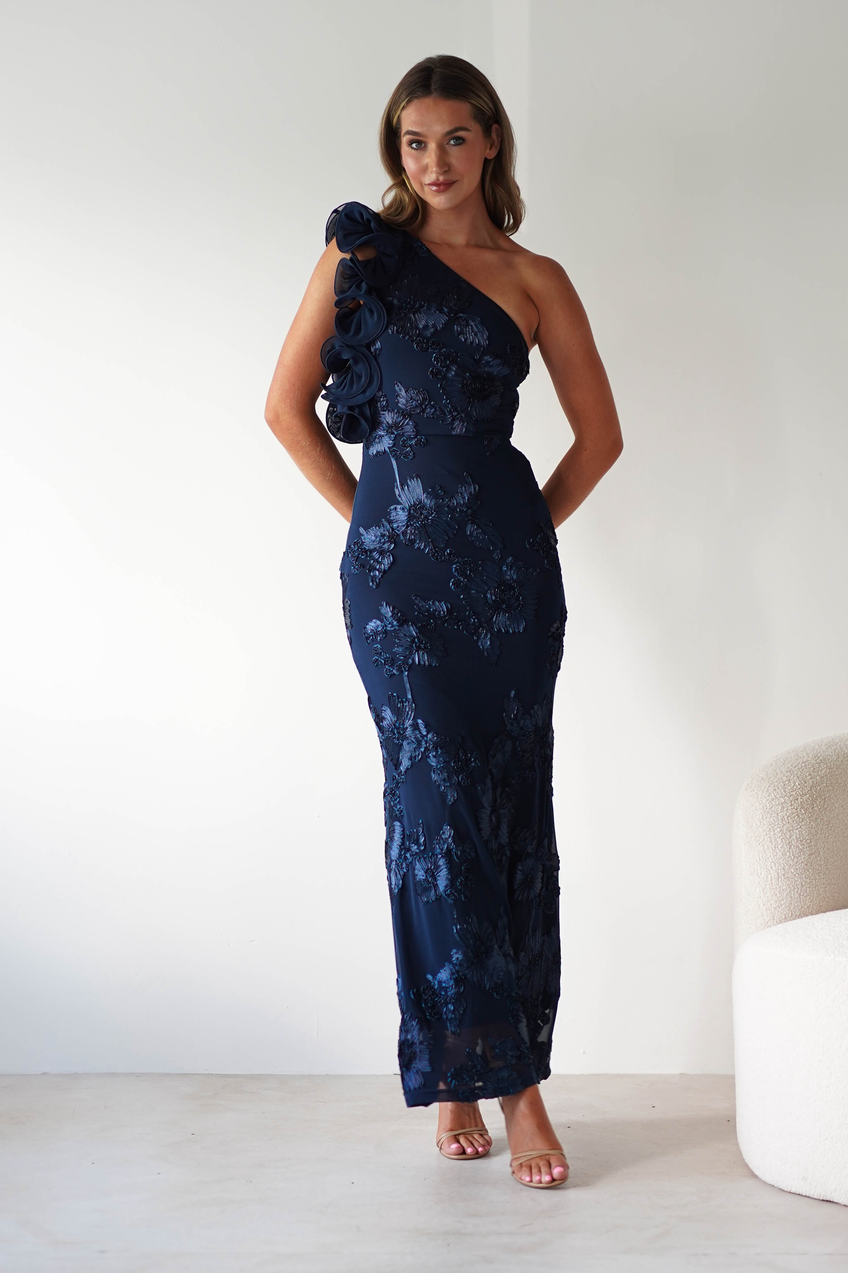 sasha Dresses 1*DONE- 64502519-SYDNEY IN NAVY (SAMPLE IN OFFICE)