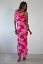 Sydney Bodycon Maxi  | Pink Print 