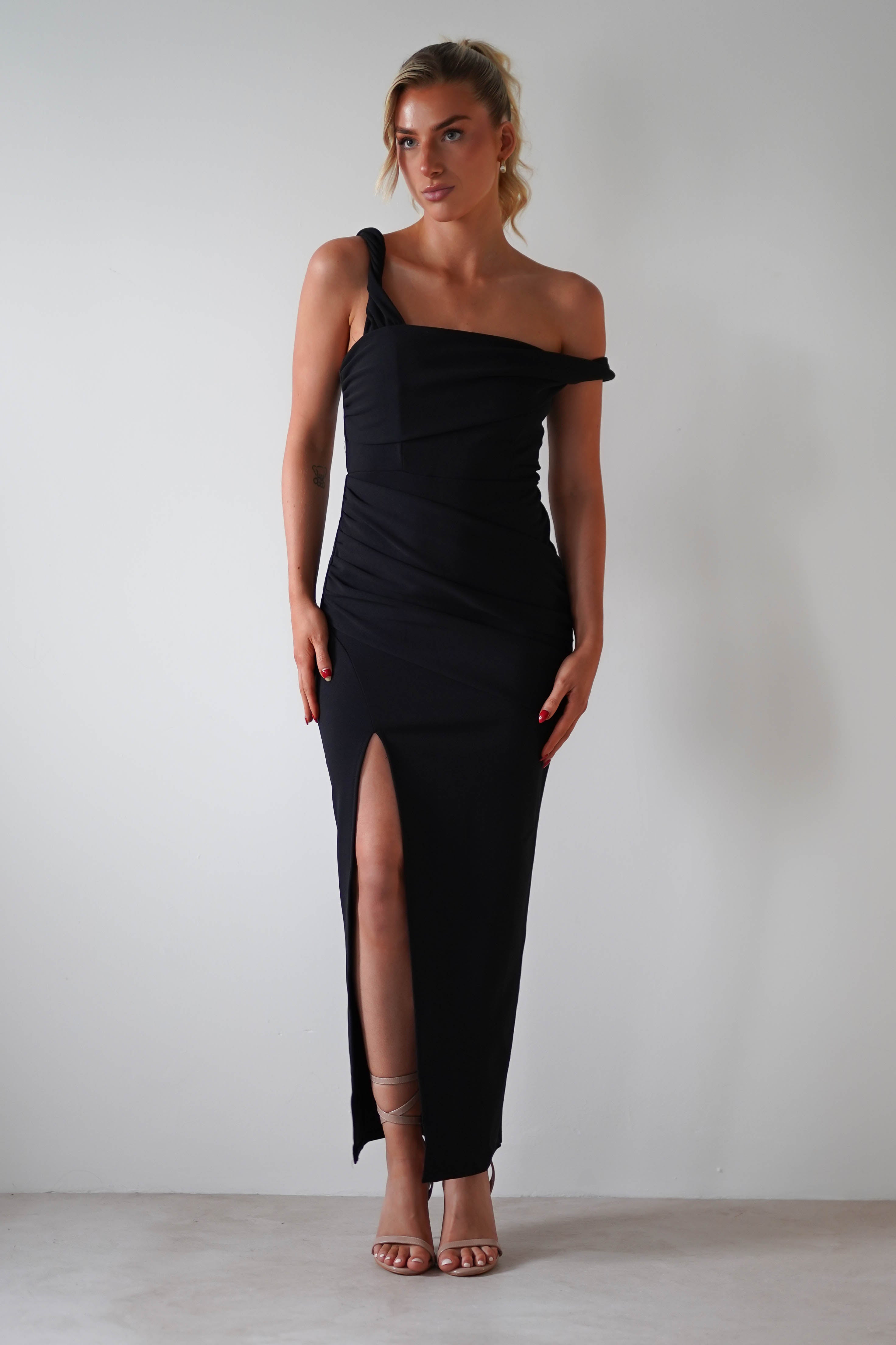 Eloise Bodycon Midaxi Dress | Black - Oh Hello Clothing