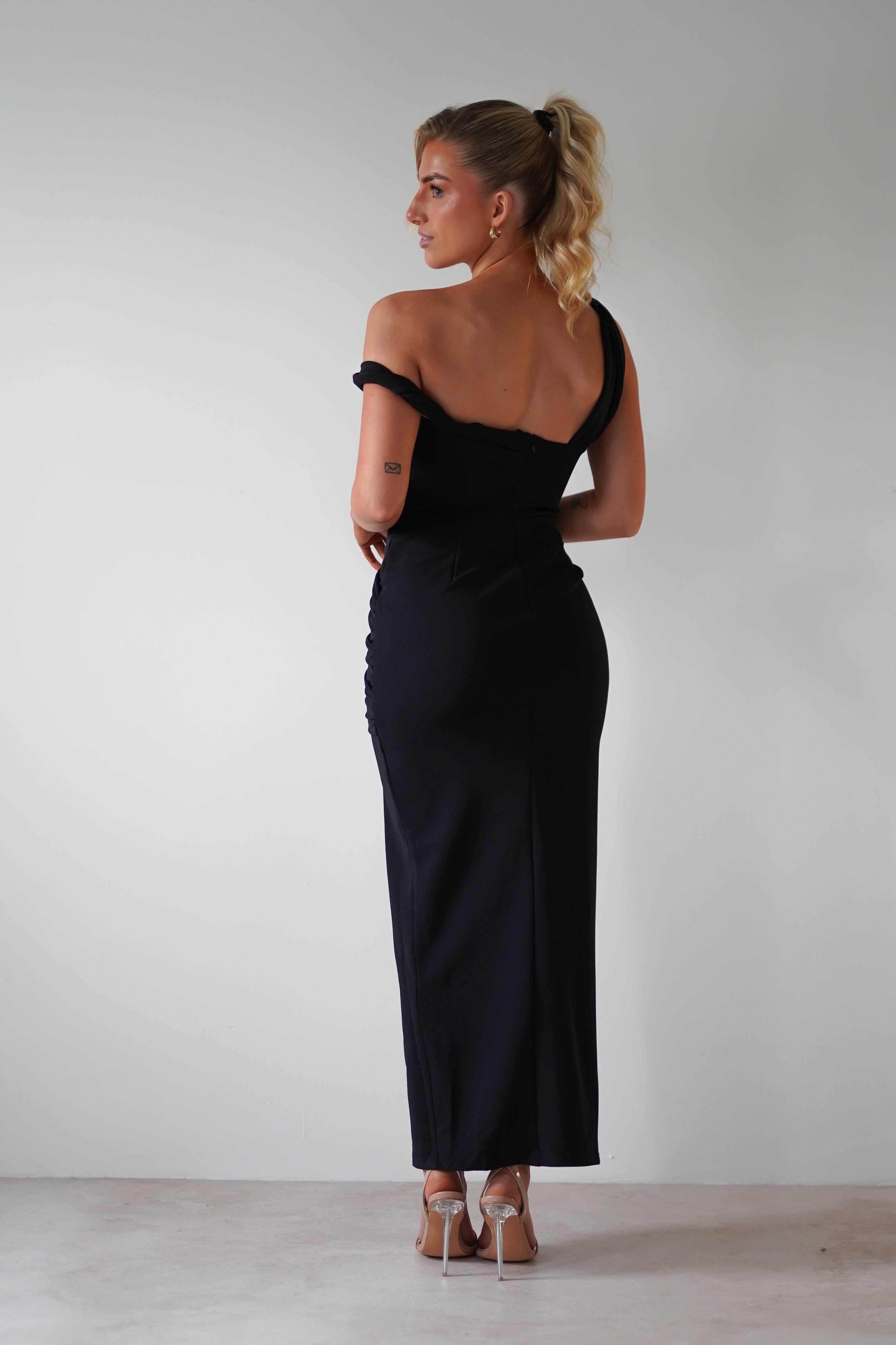 Eloise Bodycon Midaxi Dress | Black - Oh Hello Clothing