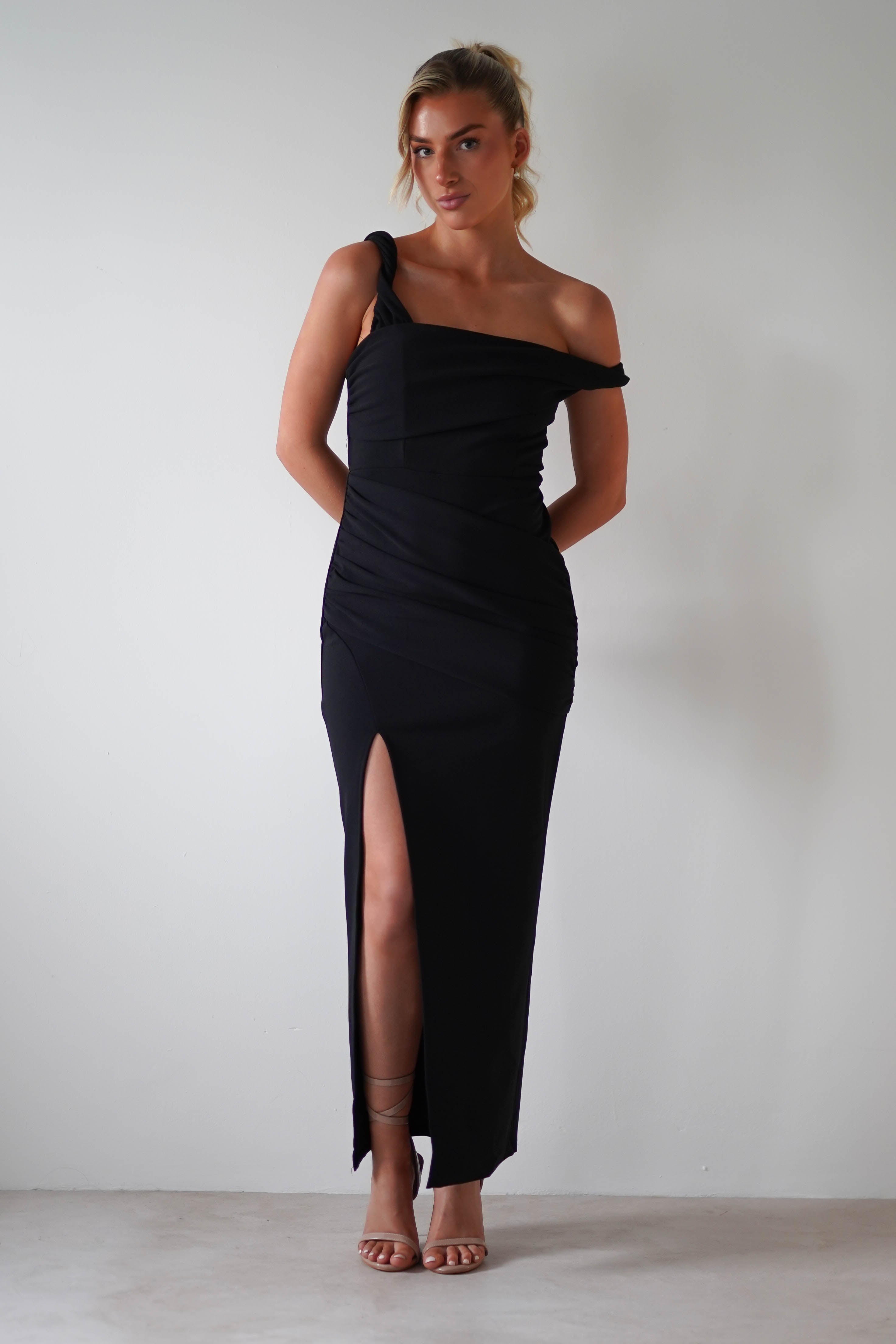 Eloise Bodycon Midaxi Dress | Black - Oh Hello Clothing