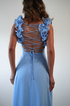 Sadie Ruffle Sleeve Maxi Dress | Blue - Oh Hello Clothing