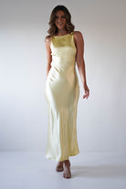 Bayleigh Soft Satin Maxi  | Yellow - Oh Hello Clothing